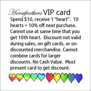 Example of Horsefeathers VIP Card